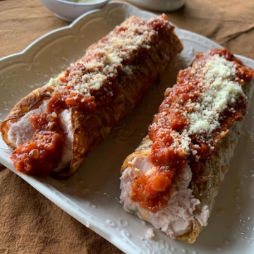 Canelones de Ricota y Jamón con Fileto