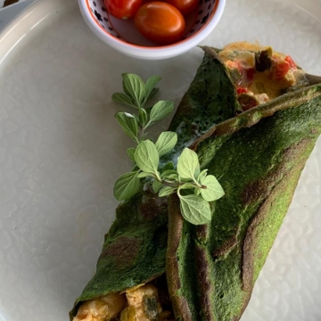 Wrap de Espinaca y Pollo
