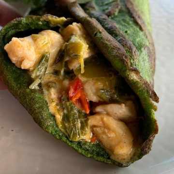 Wrap de Espinaca y Pollo